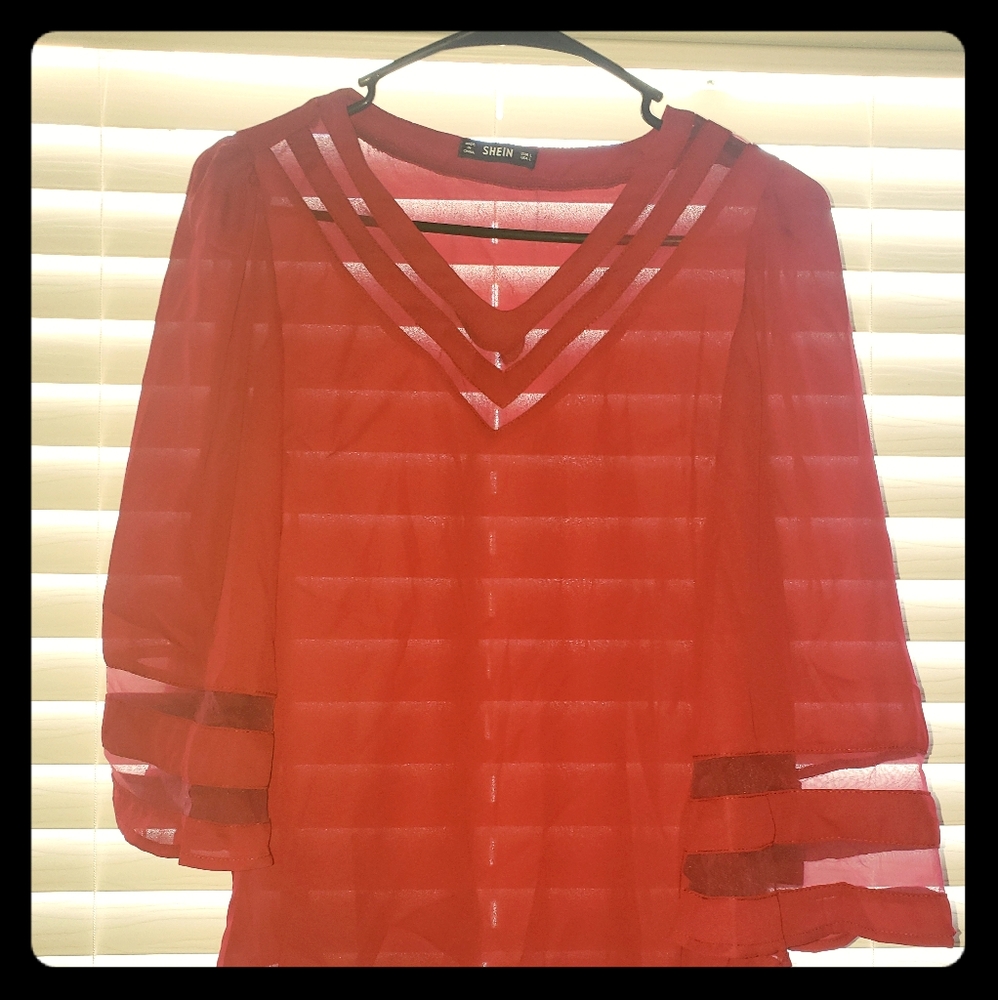Red blouse